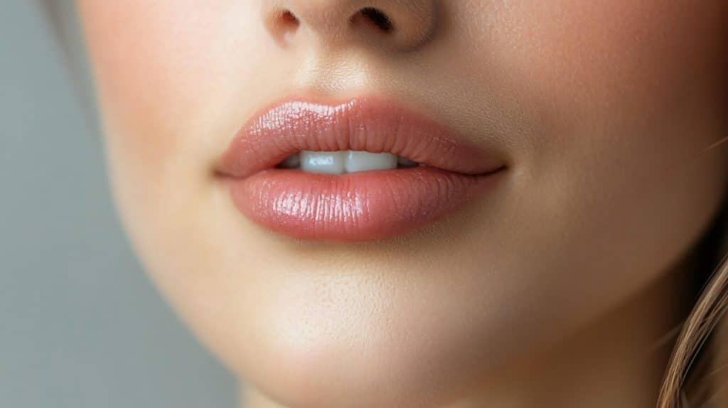 Woman with a very full lip