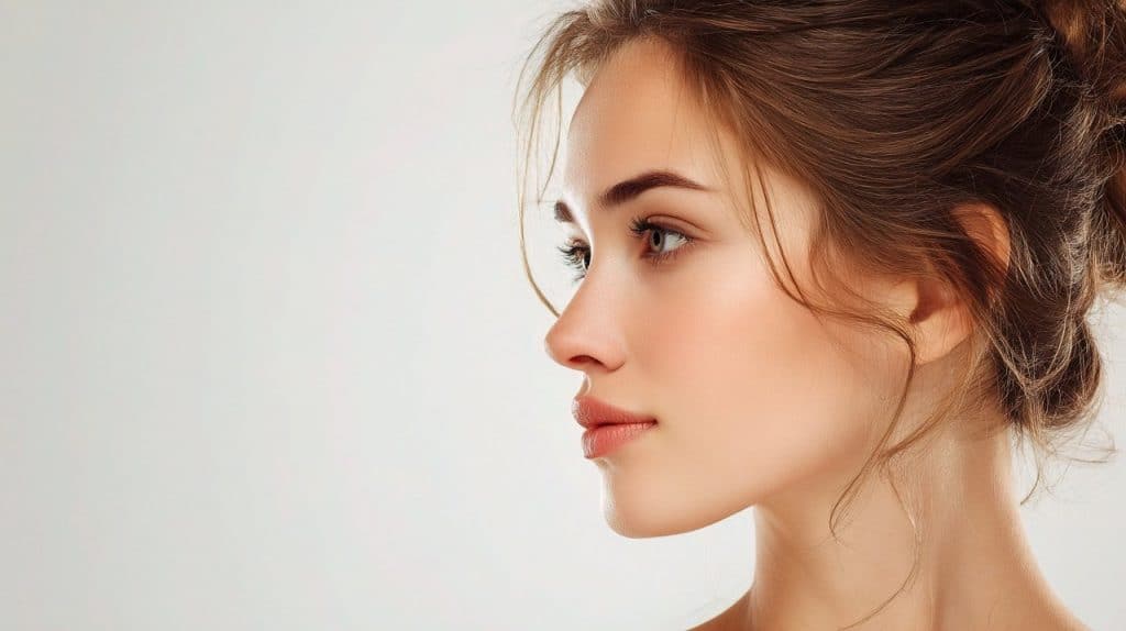 beautiful woman with a perfect nose